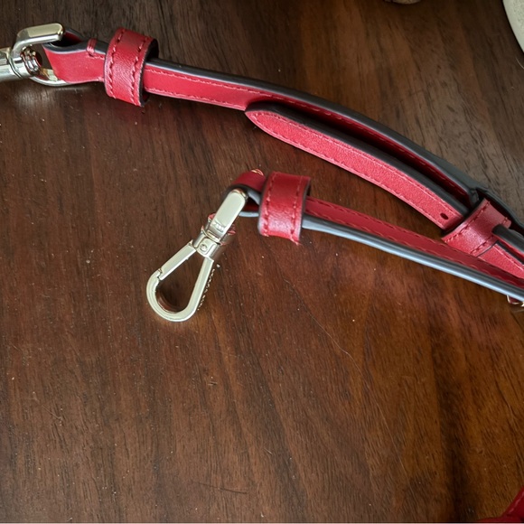 Kate Spade Leather Red and White Heart Bag Strap - Picture 4 of 4